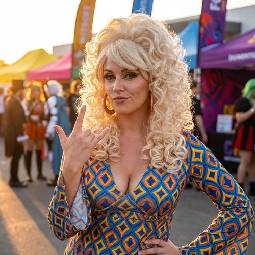 70s 80s long curly blonde - long,