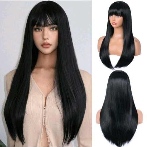 26in black long wavy - long,