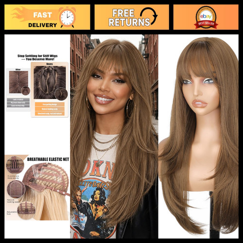 Light brown wig - with, bangs